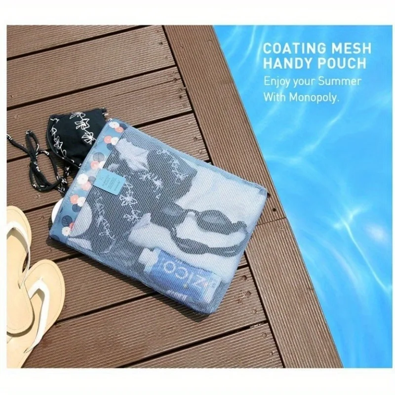 여름 수영 비치 가방 수영복 메쉬 보관 가방 메쉬 보관 가방 화장실 가방 스포츠 핸드백