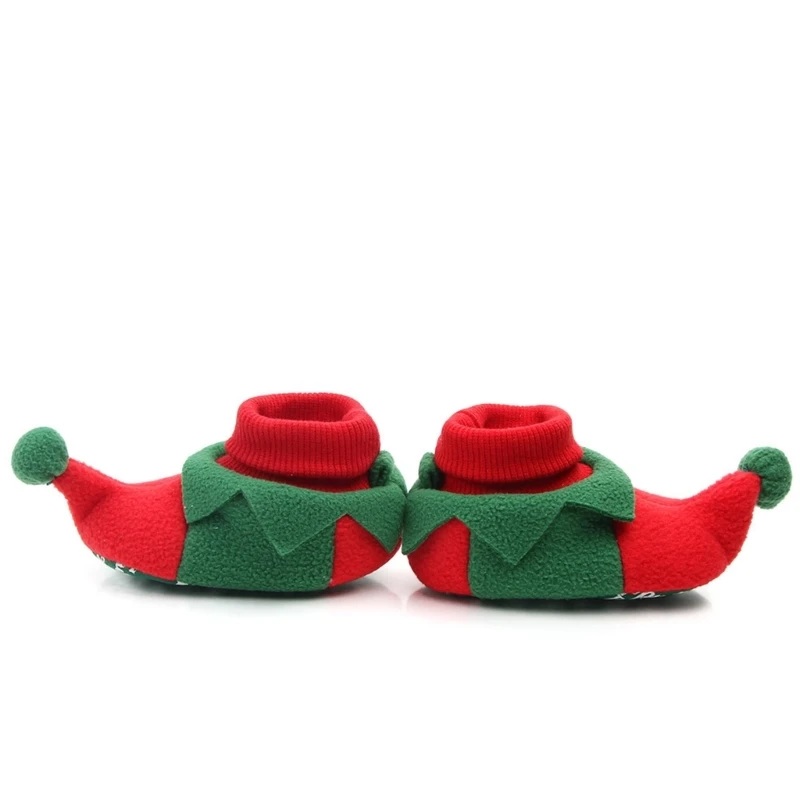 Festive Baby Shoes Non Slip Casual Warm Floor Shoes for Winter Holidays Comfortable Infant Footwear Christmas Prewalker