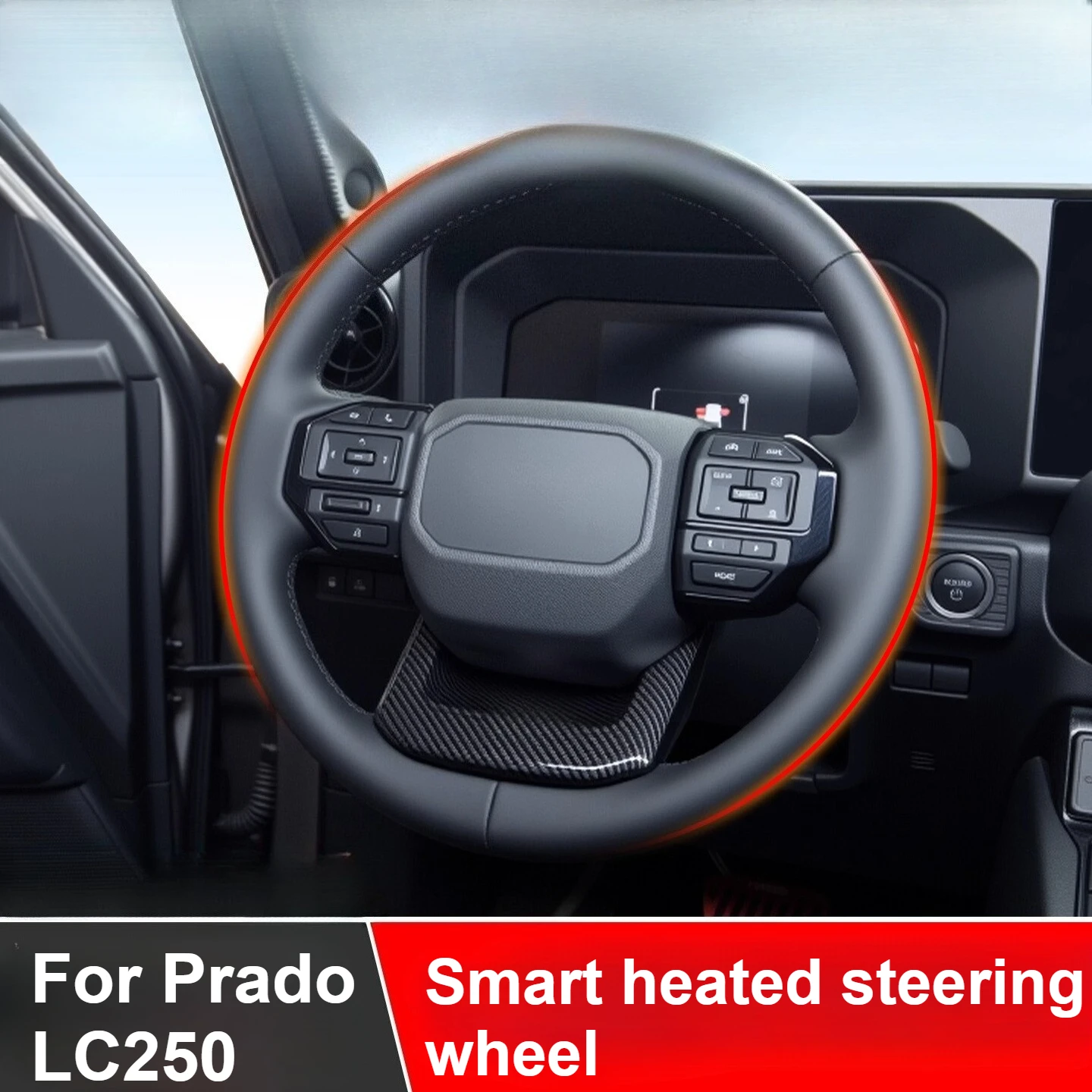 

For Toyota Prado LC250 Intelligent Electric Heated Steering Wheel Upgrade Top-Grade Original Steering Wheel Assembly Parts