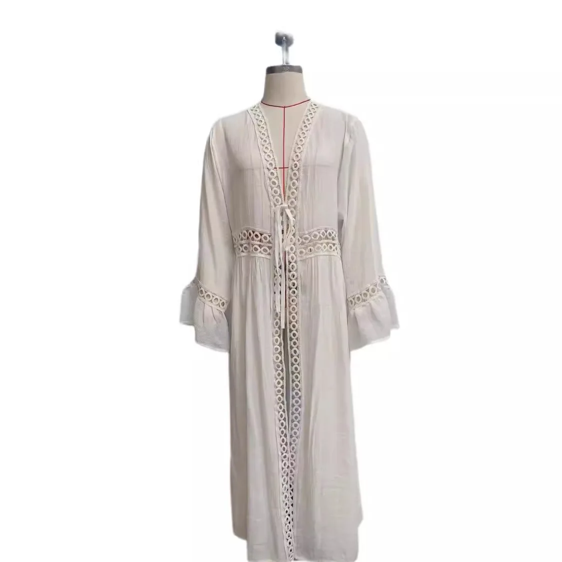 

Long Circle Lace Cardigan Sunscreen Clothes, Bikini Outer and Beach Sunscreen Blouse, New.