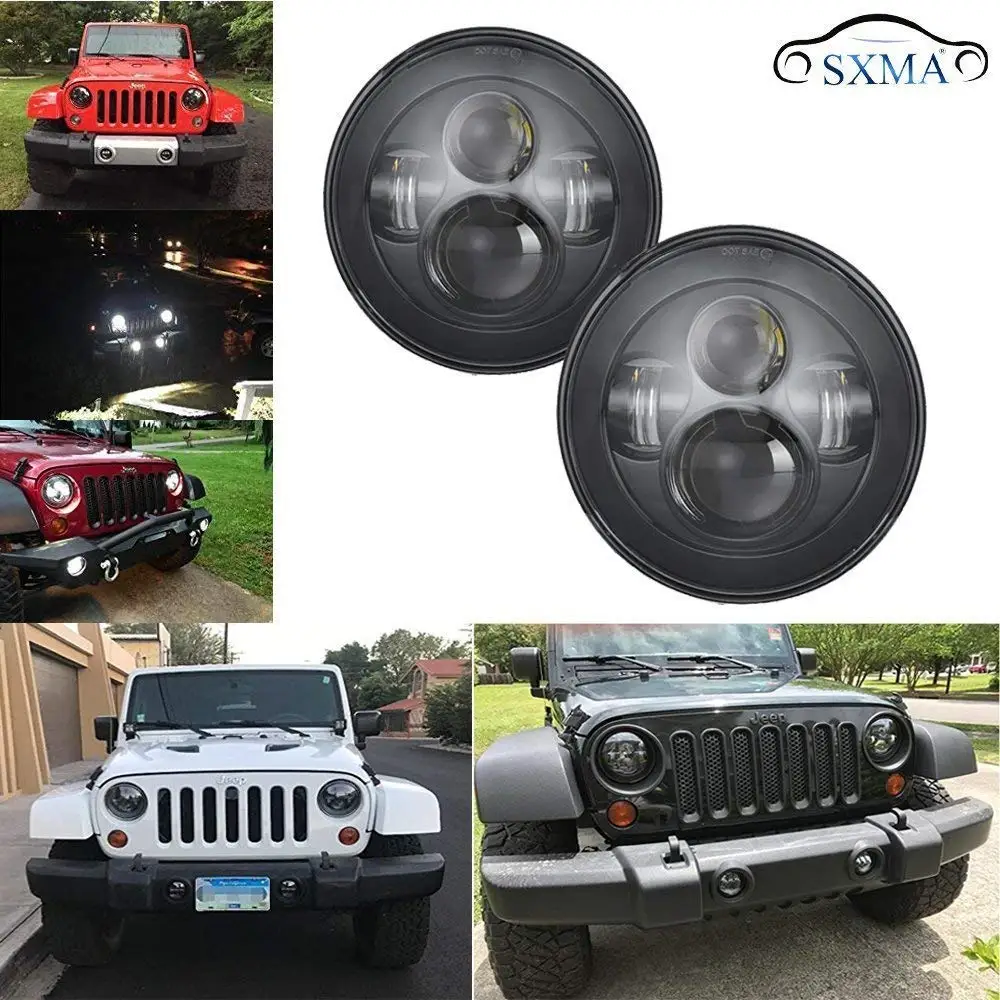 

SXMA 2PCS 7'' 45W Round LED Headlight LED White Headlights LED Headlamps for Jeep Wrangler JK/TJ/LJ/CJ Motorcycle