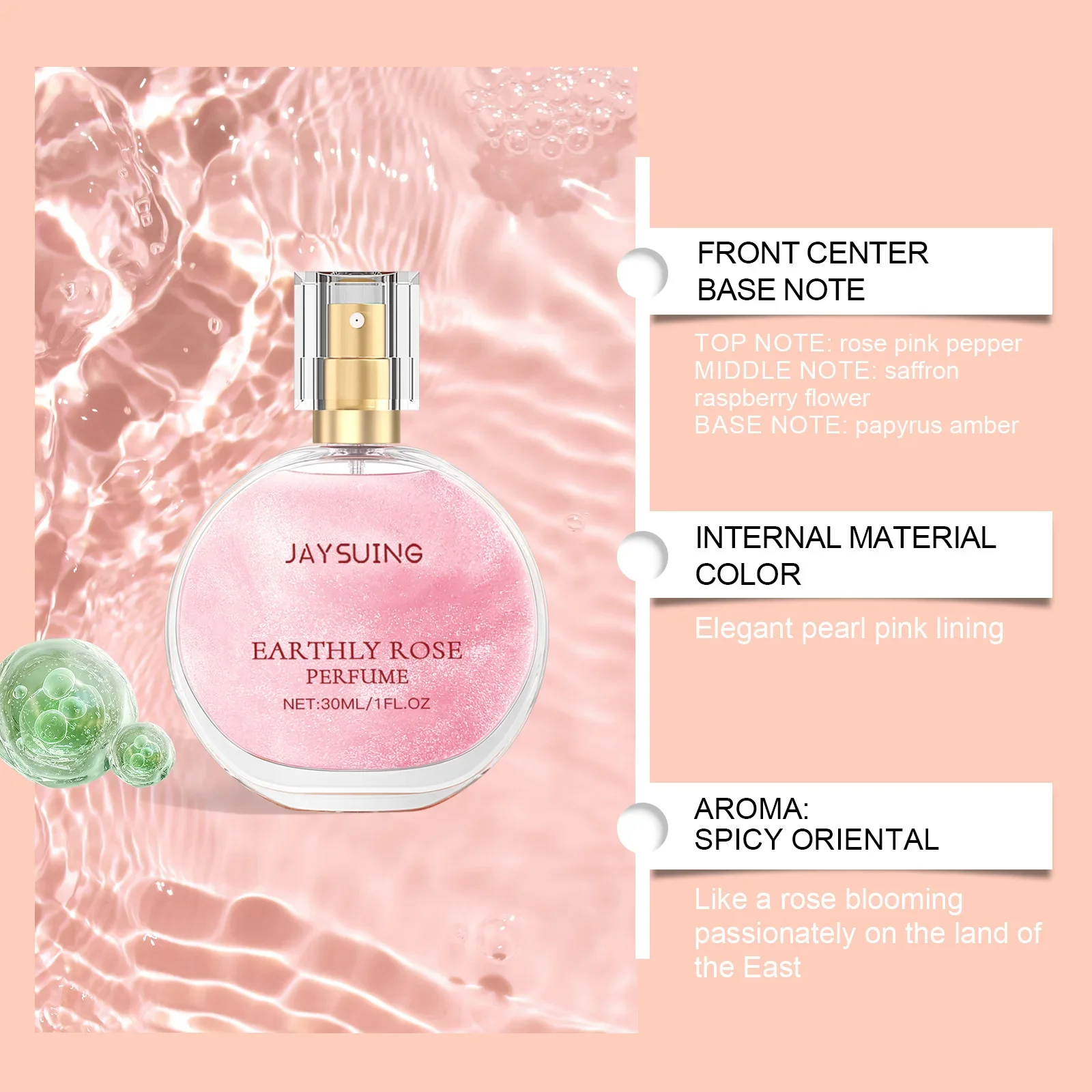 Parfum Wanita, semprotan badan aroma bunga mawar mempesona tahan lama melembabkan segar aroma deodoran kulit parfum pheromon