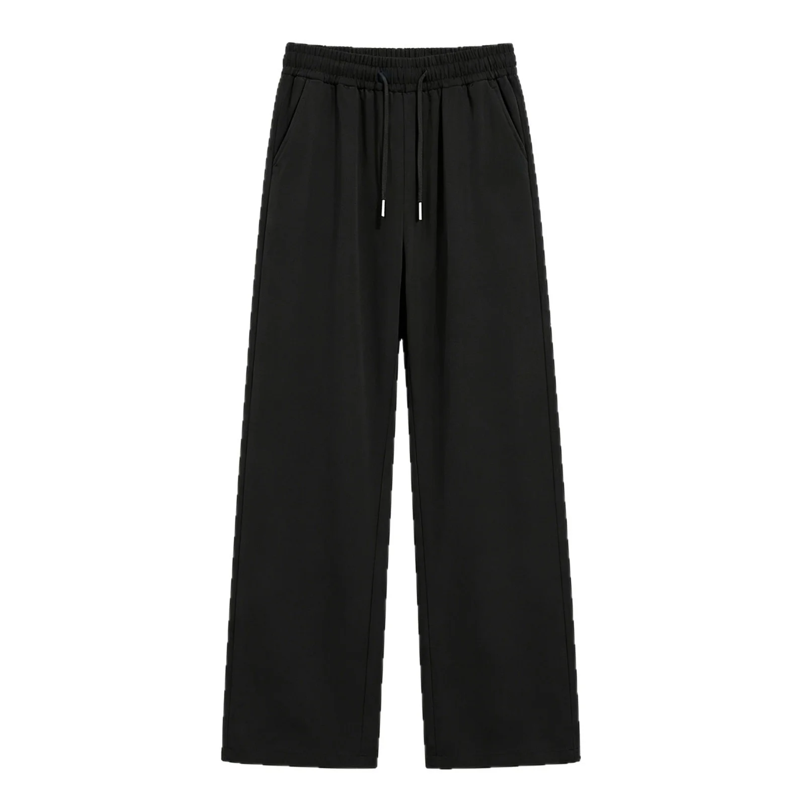 Ice Silk Quick Dry Casual Pants Men's Sporty Versatile Breathable Straight Leg Loose Fit Summer Lightweight Polyester