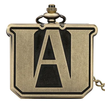 My Hero Academia Anime Design Vintage orologio da tasca al quarzo in lega di metallo Steampunk orologio da uomo con catena orologio antico in bronzo 2022