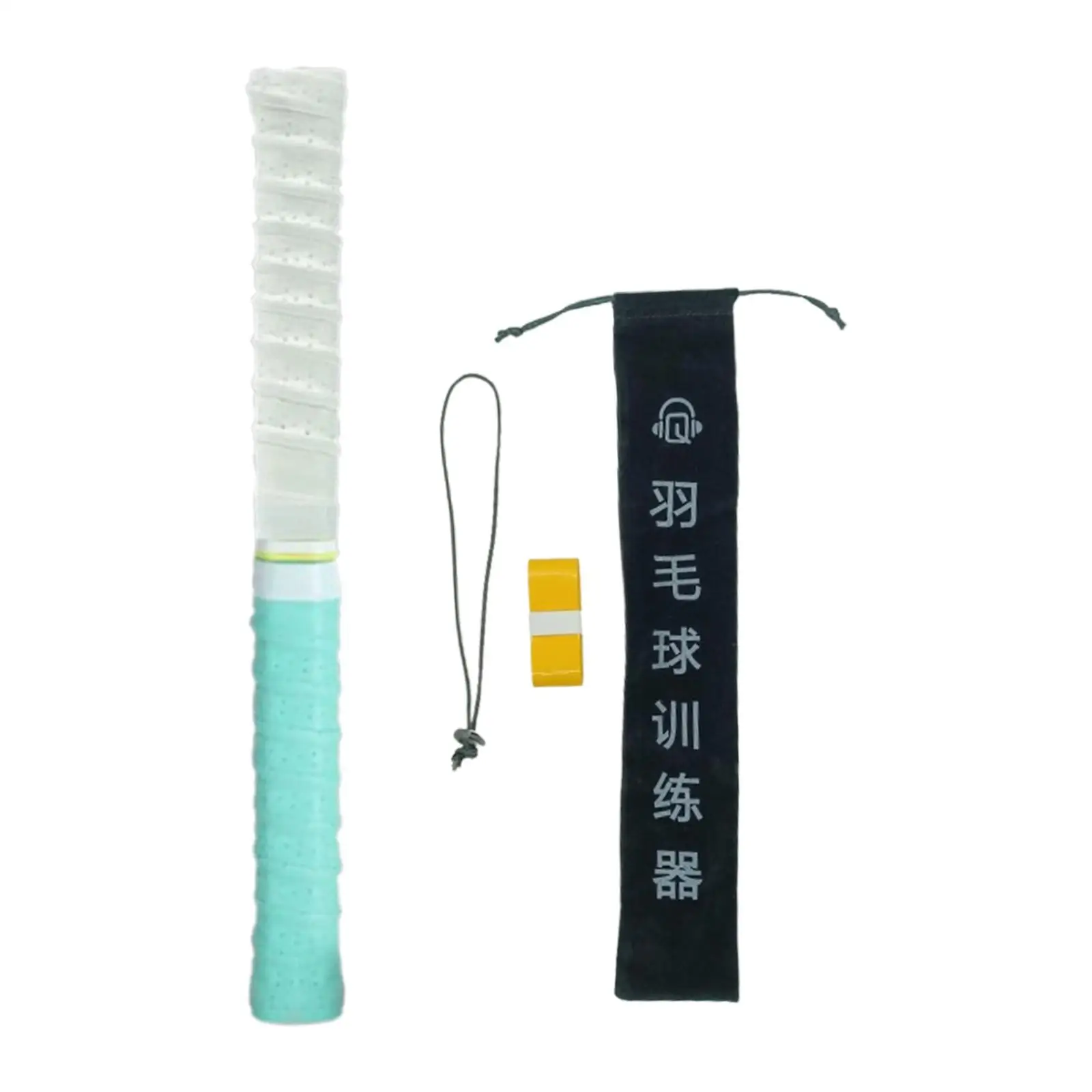 Badminton Racket Swing Trainer for Strength Flexibility and Tempo Practicing Guide with Storage Bag Badminton Training Tool