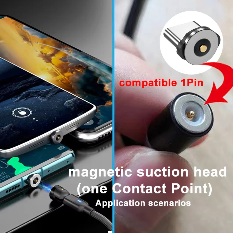 15PCS Pack Magnetic Cable Tips For Type C Micro USB IOS Plugs Fast Charging Adapter Replacement Charger Plug For iPhone
