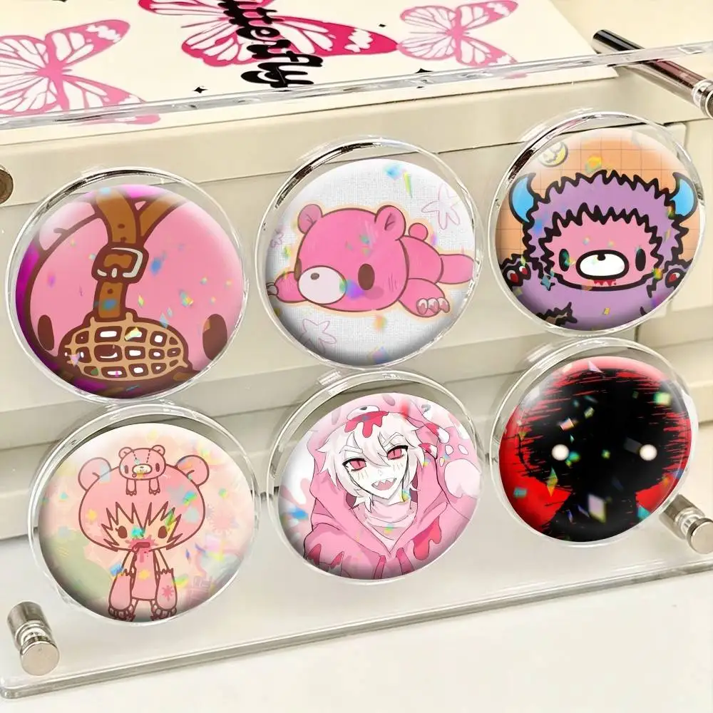 Gloomy Bear CUTE-ee  25 32 44 58 75mm Badges Personalized Round Brooches Pins Accessory Gift