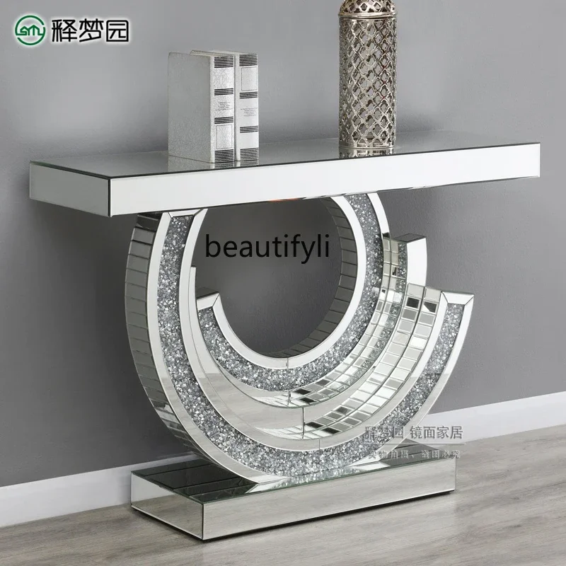 

a26 European style, light luxury entrance cabinet, living room entrance table, entrance table at the end of the corridor