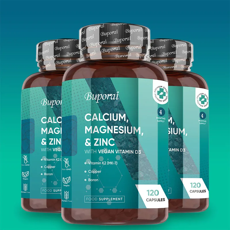 Calcium, Magnesium, Zinc and Vitamin D for Strong Bones & Nervous System Health & Promotes Cell Growth