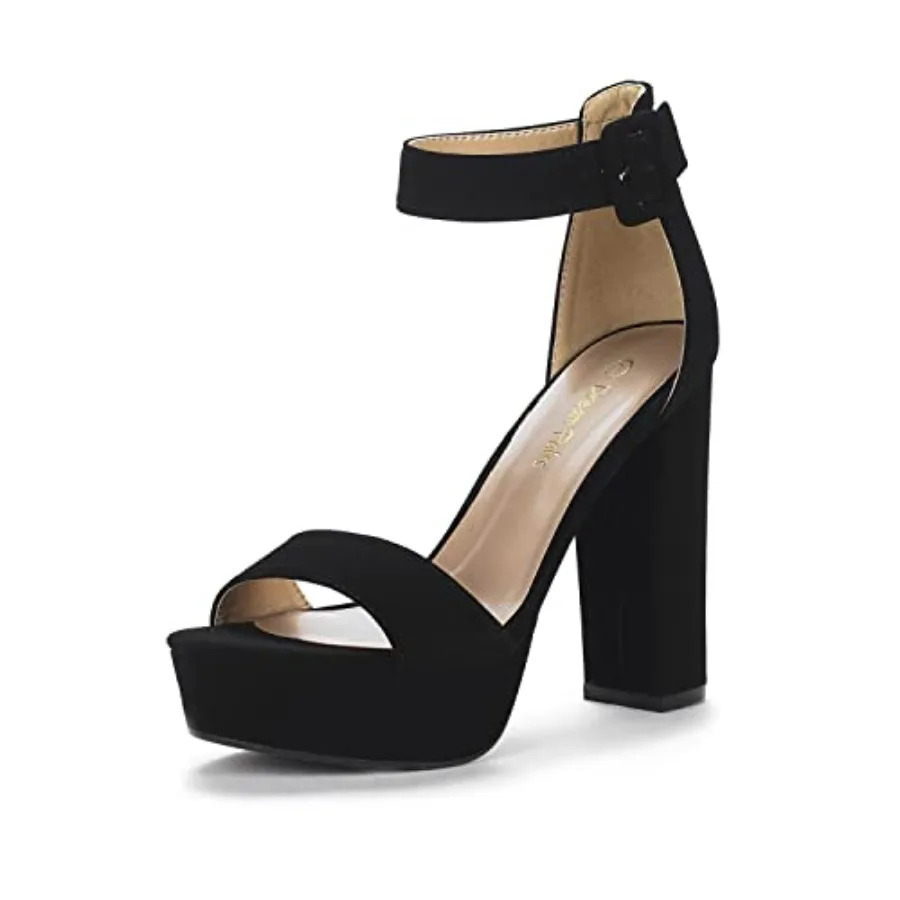 

Women's Platform Heel Sandals, Open Toe Ankle Strap Heel Fashion Wedding Party Dress Sandals Shoes