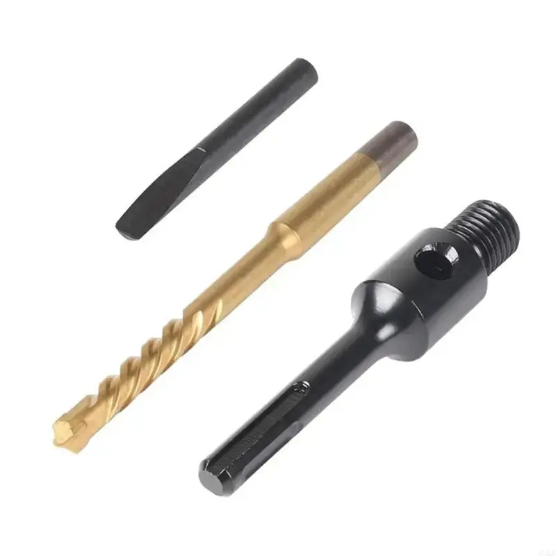 B08B-SDS To M16 Spindle Adapter Set-For Grinding Machines& Rotary Tools Efficient Shaft Components(3Pcs)