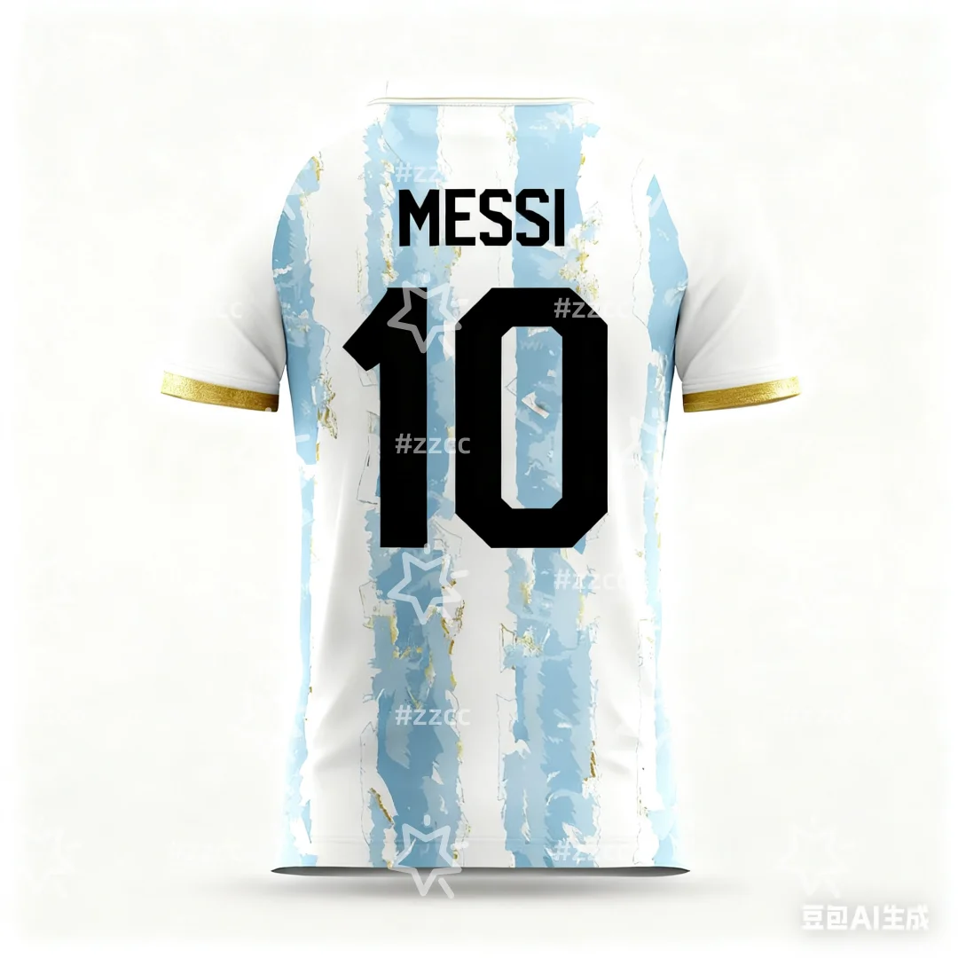 25-26 الأرجنتين ميسي مروحة تذكارية لكرة القدم جيرسي الخريف الرياضة الجافة بسرعة تي شيرت رجالي ملابس الأطفال المحملة Y2k امرأة #6