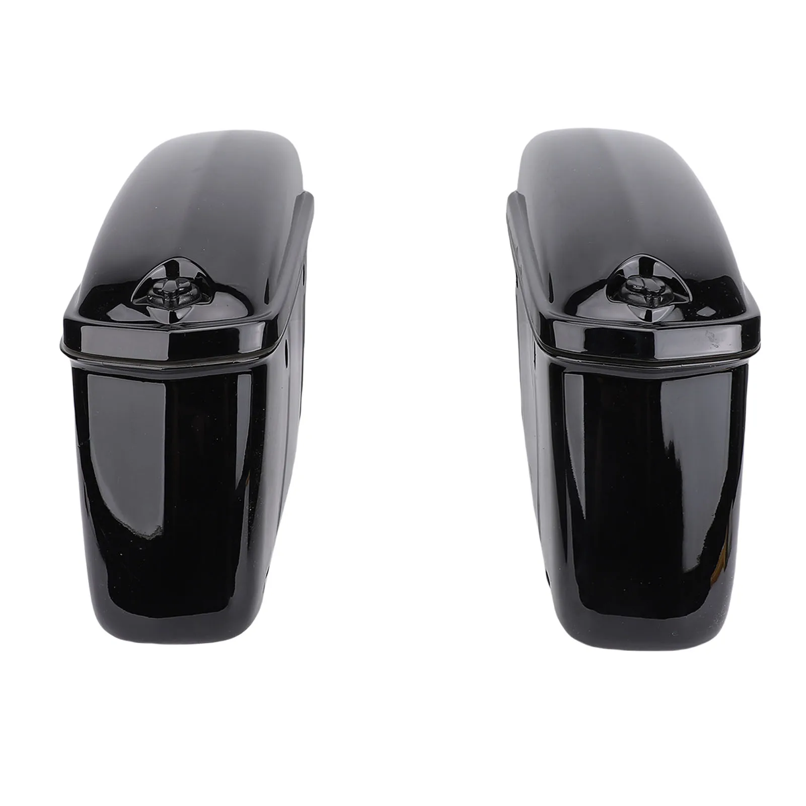 22L Motorcycle Hard Saddle Bags with Lock Rugged ABS Plastics Universal Motorcycle Trunk Side Storage Carrier Glossy