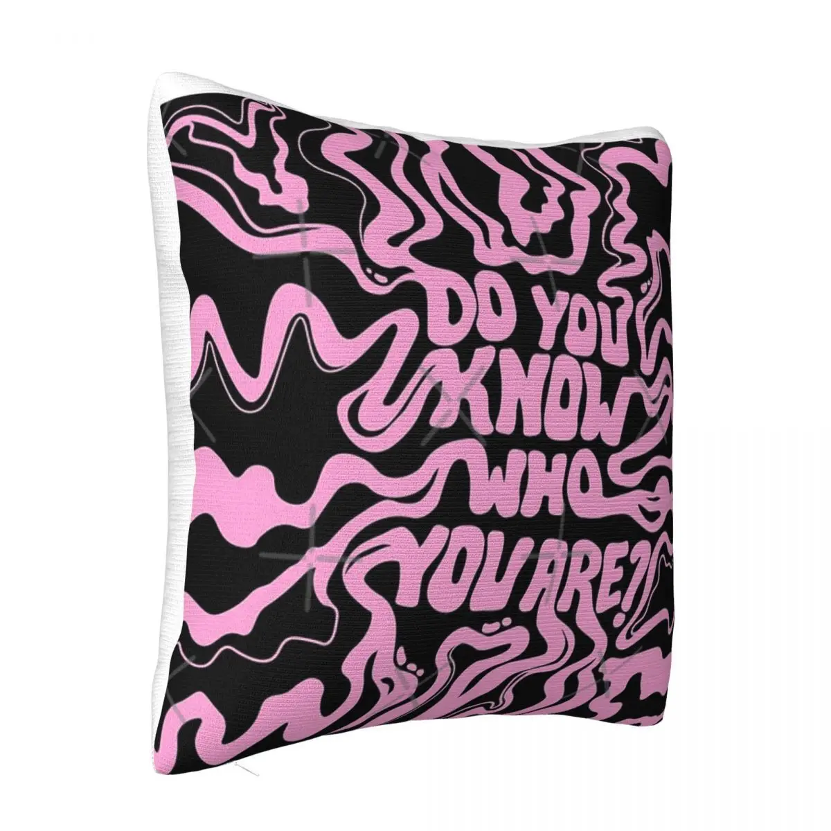 Do You Know Who You Are - Pink & Black Body Pillow Decorative Pillow Cushion Cover 45X45 Pillow Case Pillow Cover