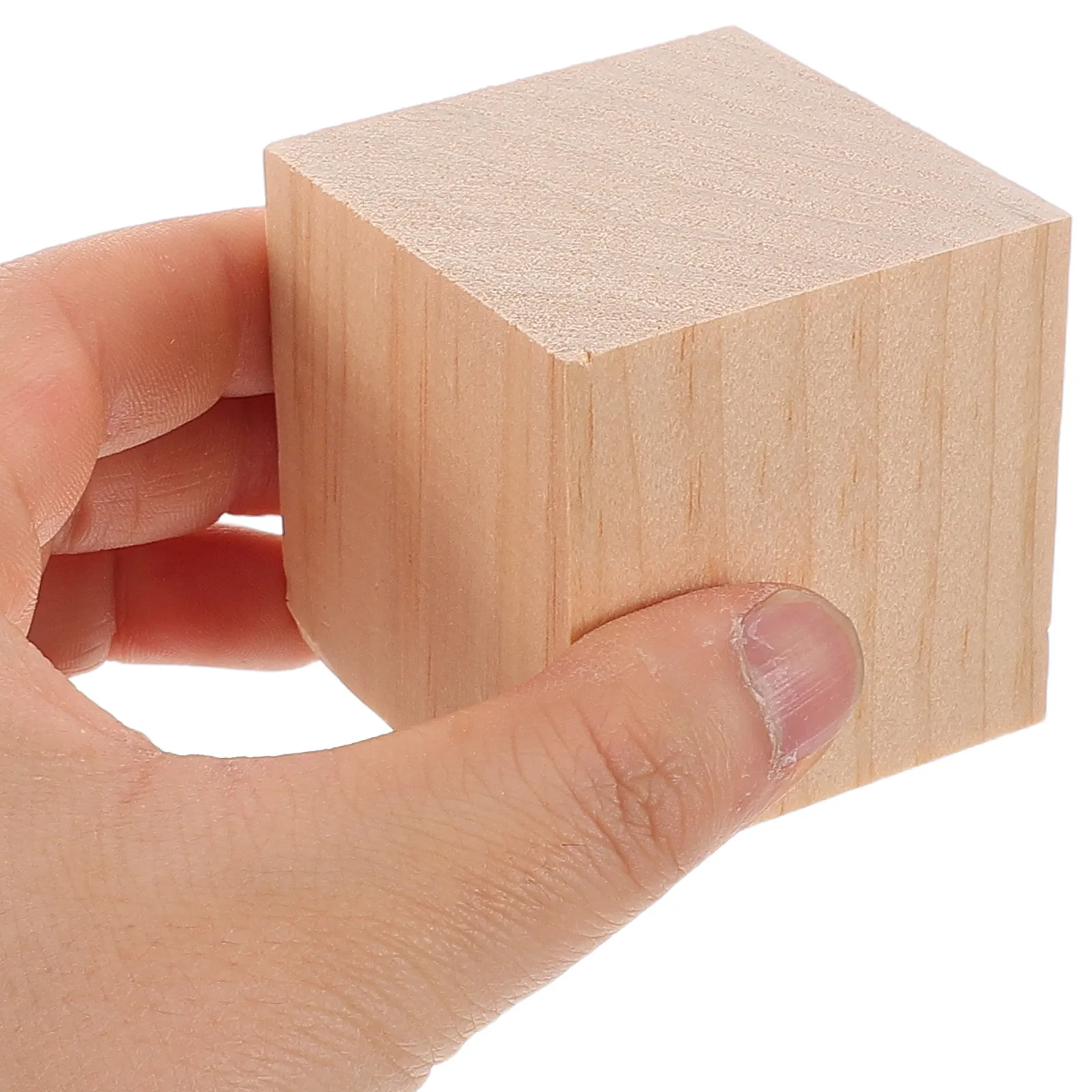 

20Pcs Natural Wood Blocks Unfinished Square Woodcraft Cubes for Kids DIY Painting Preschool Learning Creative Craft Projects