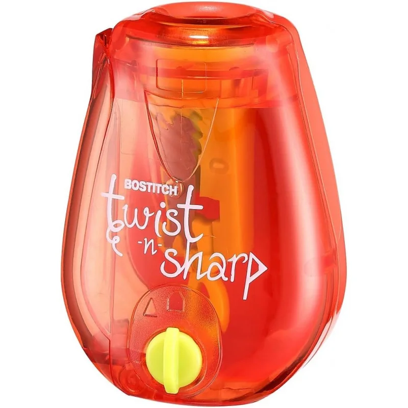 مبراة أقلام مكتبية، واحدة متنوعة، Twist-n-، أقلام رصاص ملونة للأطفال، (PS1-ADJ) #5