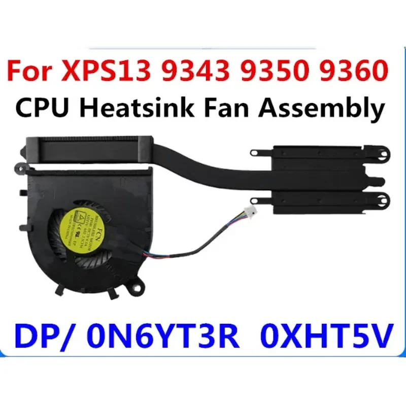 Ventilateur de refroidissement CPU pour Dell XPS 13 9343 9350 9360 P54G, ensemble de radiateur et dissipateur thermique 06YT3R 0XHT5V