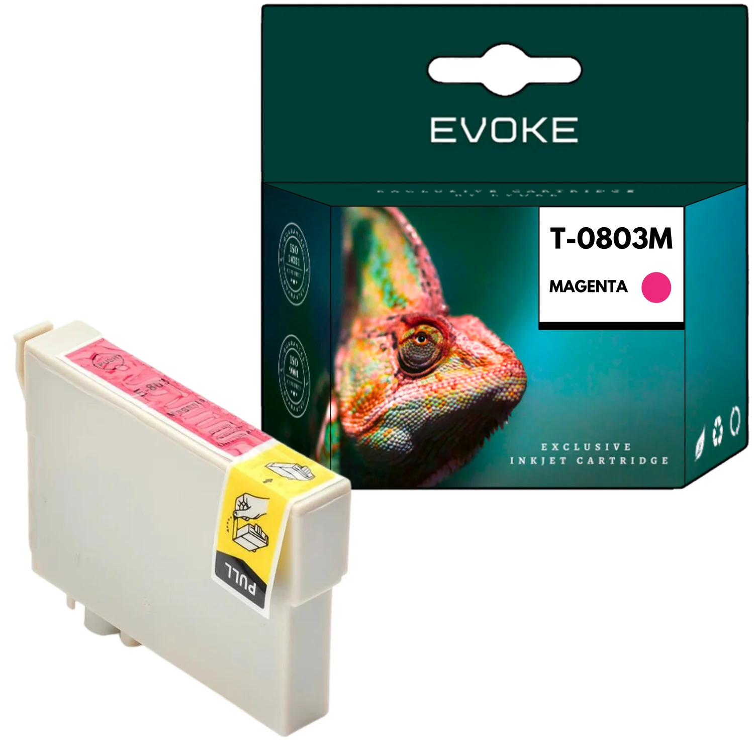 Evoke Compatibele Inkt voor Epson C13T08034010 T0803 Magenta 14 ml 470 Pagina's Stylus Photo P50 Px650 660 700W 710W 720Wd 730Wd 800Fw 810Fw 820Fwd 830Fwd; R265 285 360; Rx560 585 685