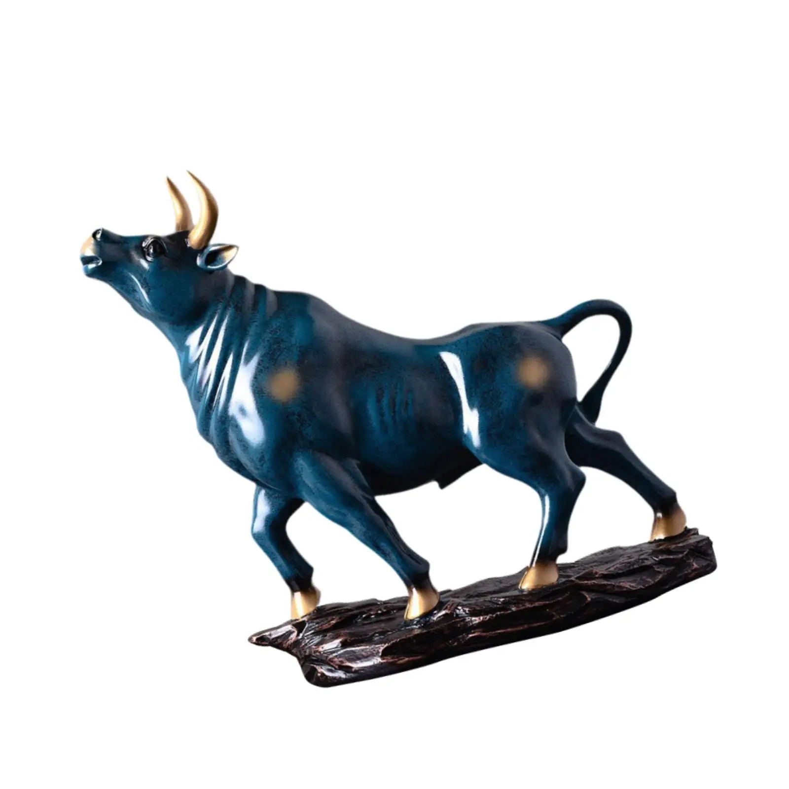 Bull Sculpture Bull Statue Collection Art Ornament Figurine Desktop Ornament for Tabletop Bookshelf Festival TV Cabinet Porch