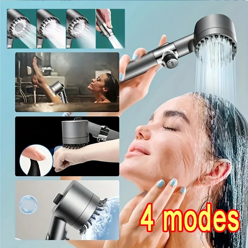 Shower System Water Saving Shower Head Bathroom Shower Faucet Dental Bath One-Key Stop Water Powerful Pressurized Portable