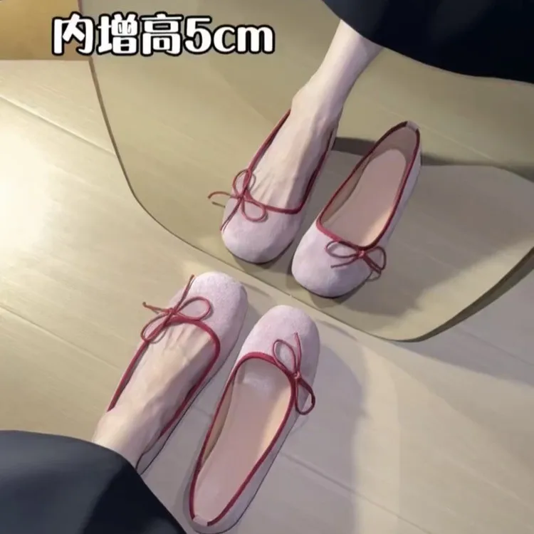 Zapatos Planos de Estilo Francés para Mujer, con Lazo de Mariposa, Tipo Bailarinas