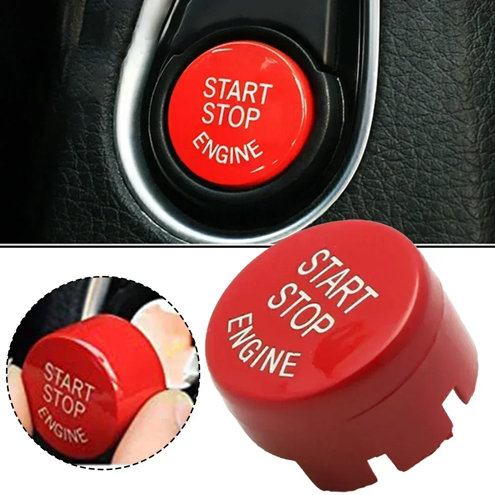 1 قطعة زر بدء تشغيل السيارة الكسوة المحرك الأحمر بدء إيقاف دفع غطاء أزرار الكسوة لسيارات BMW F20 F23 F30 F32 F10 F12 F4 الملحقات الداخلية