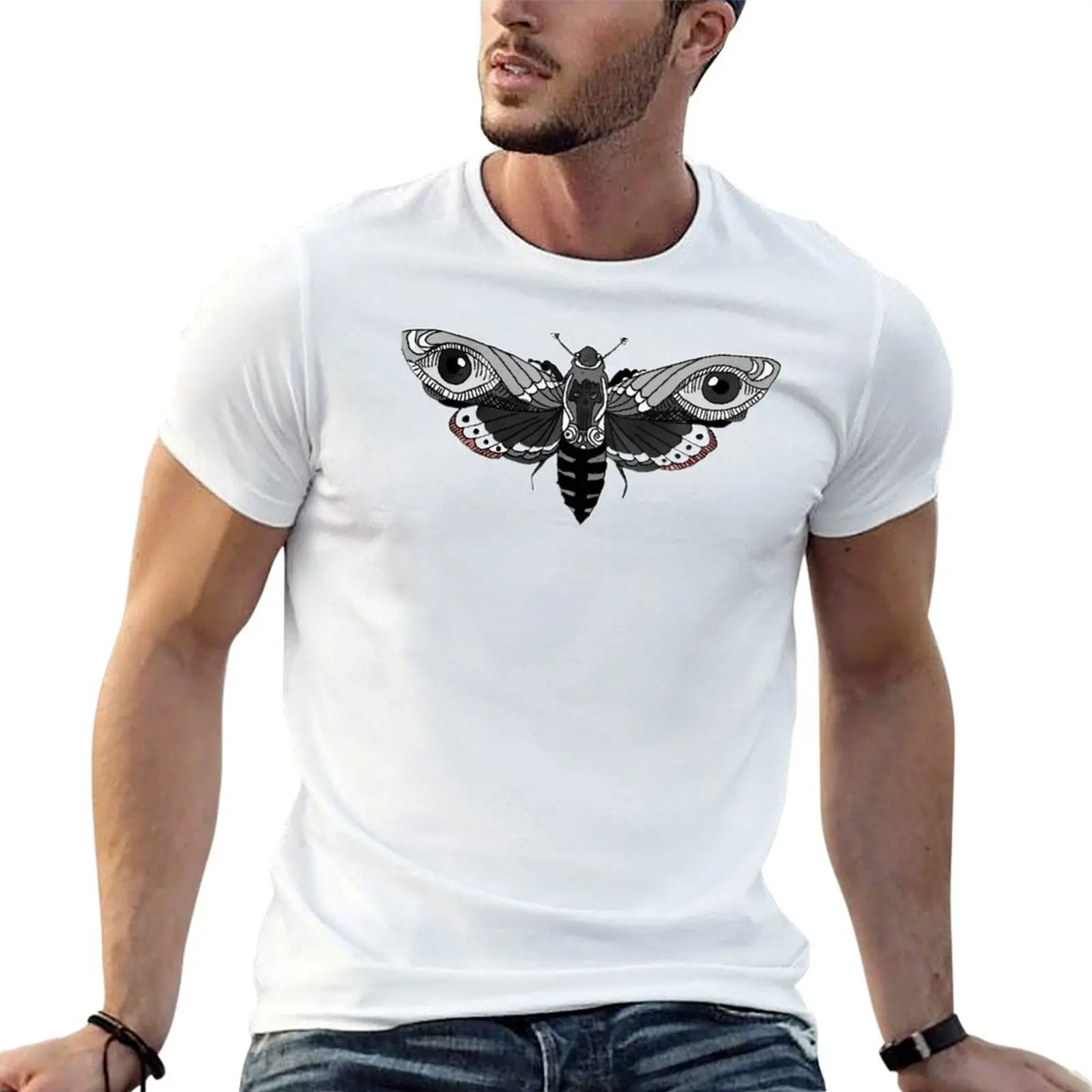 Les yeux du papillon T-Shirt Big Size Crew Neck T-Shirt
