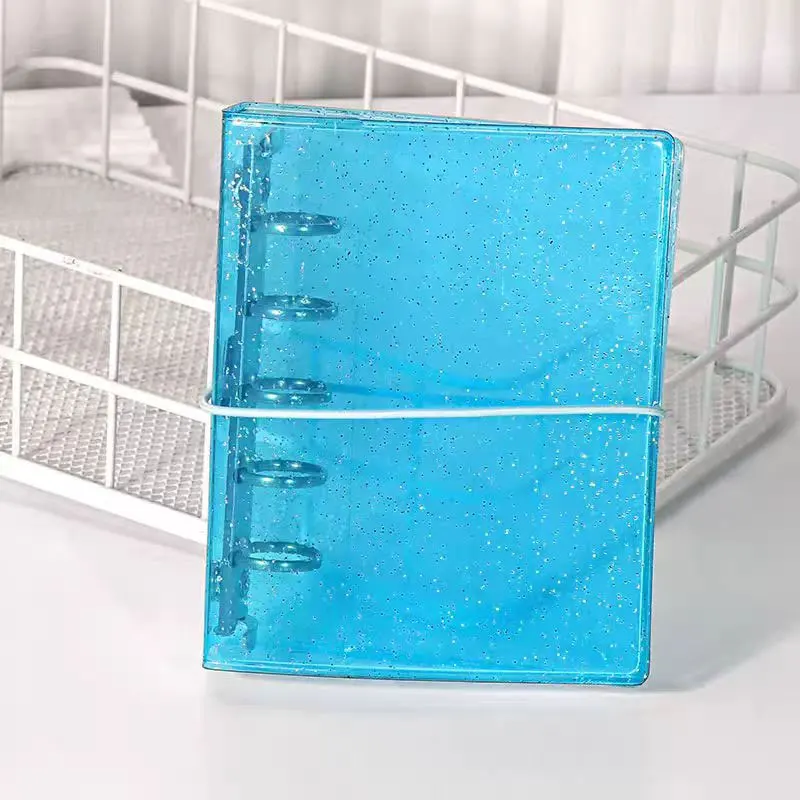 M5 PVC Transparent 5Holes Loose Leaf Notebook Ledger Cover Handbook Portable Notes Binder Planner Office Stationery Supplies