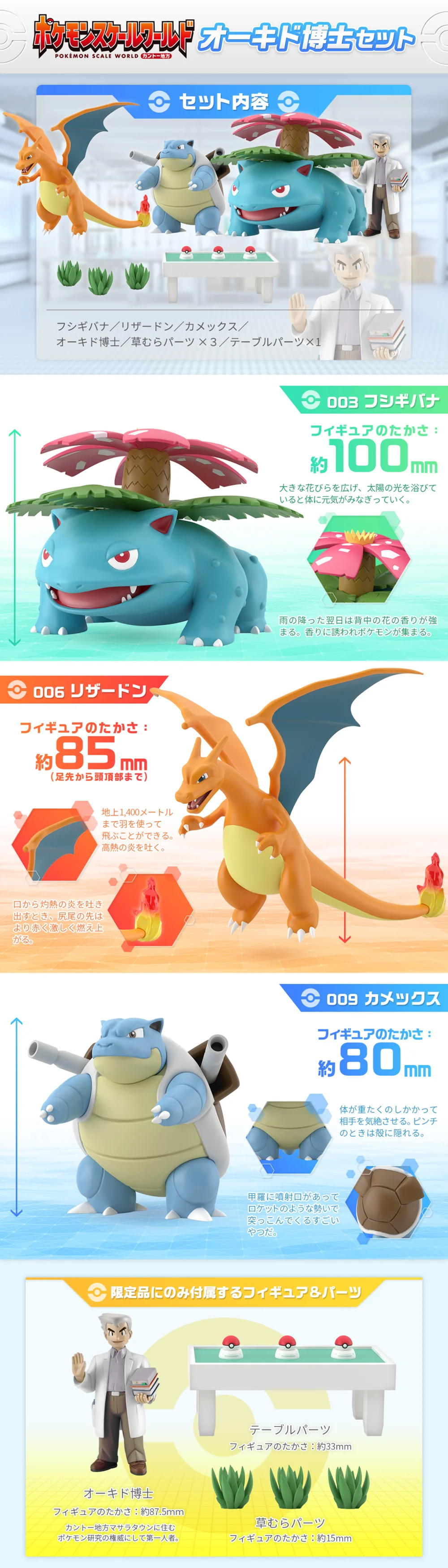 Oryginalna figurka anime BANDAI Pokemon Scale World Kanto region Kanto Blastoise Okido Yukinari Charizard Venusaur Action Doll Toys