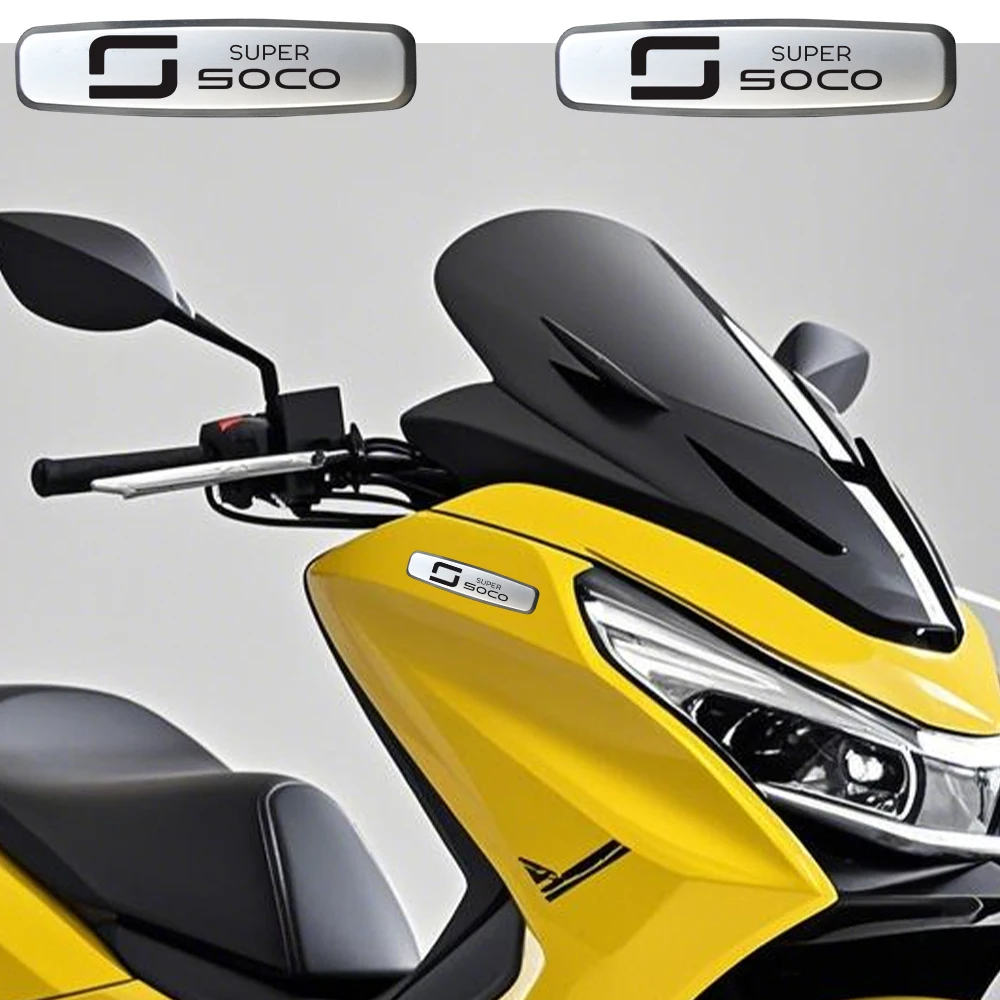 

Металлическая эмблема мотоцикла, скутер, 3D наклейка, значок, украшение для зеркала заднего вида мотоцикла, наклейки на лобовое стекло для Super Soco