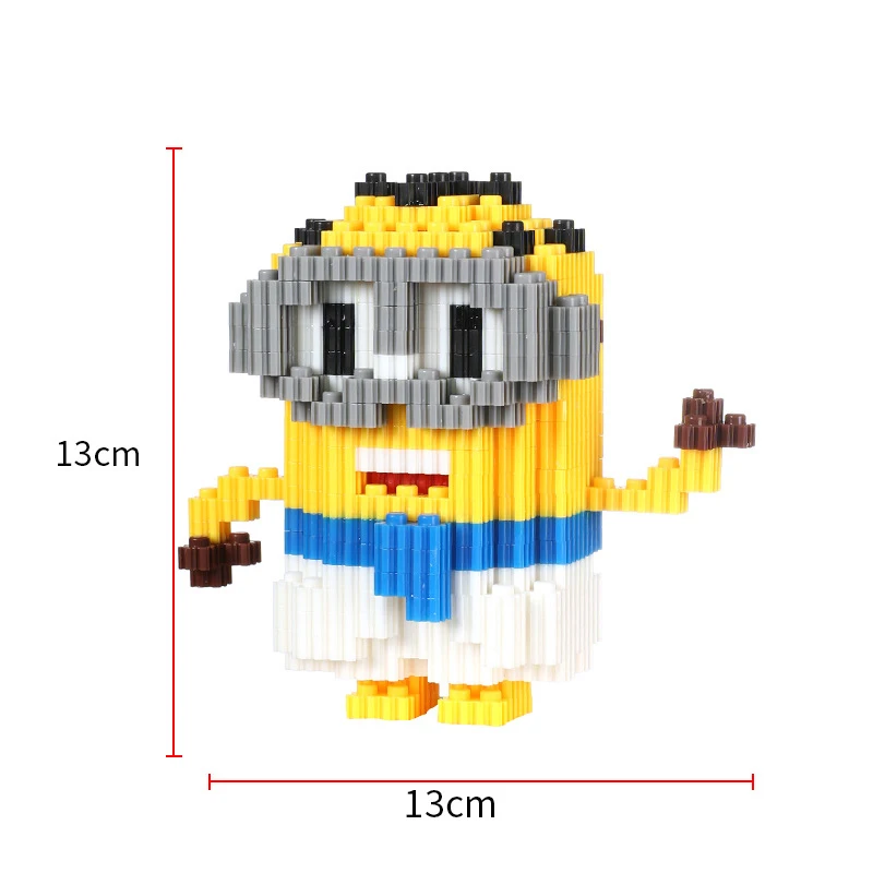 New Style Building Blocks Cartoon Anime Figure Image Minions Cute DIY Doll Toy Bricks Children\'s Puzzle Assembly Festival Gift