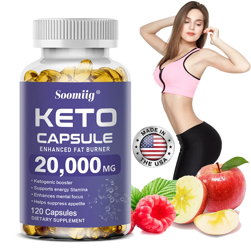 Keto BHB & Apple Cider Vinegar Supplement Capsules, Weight Management, Cleansing Detox Fat Burning Appetite Suppressant, NON-GMO
