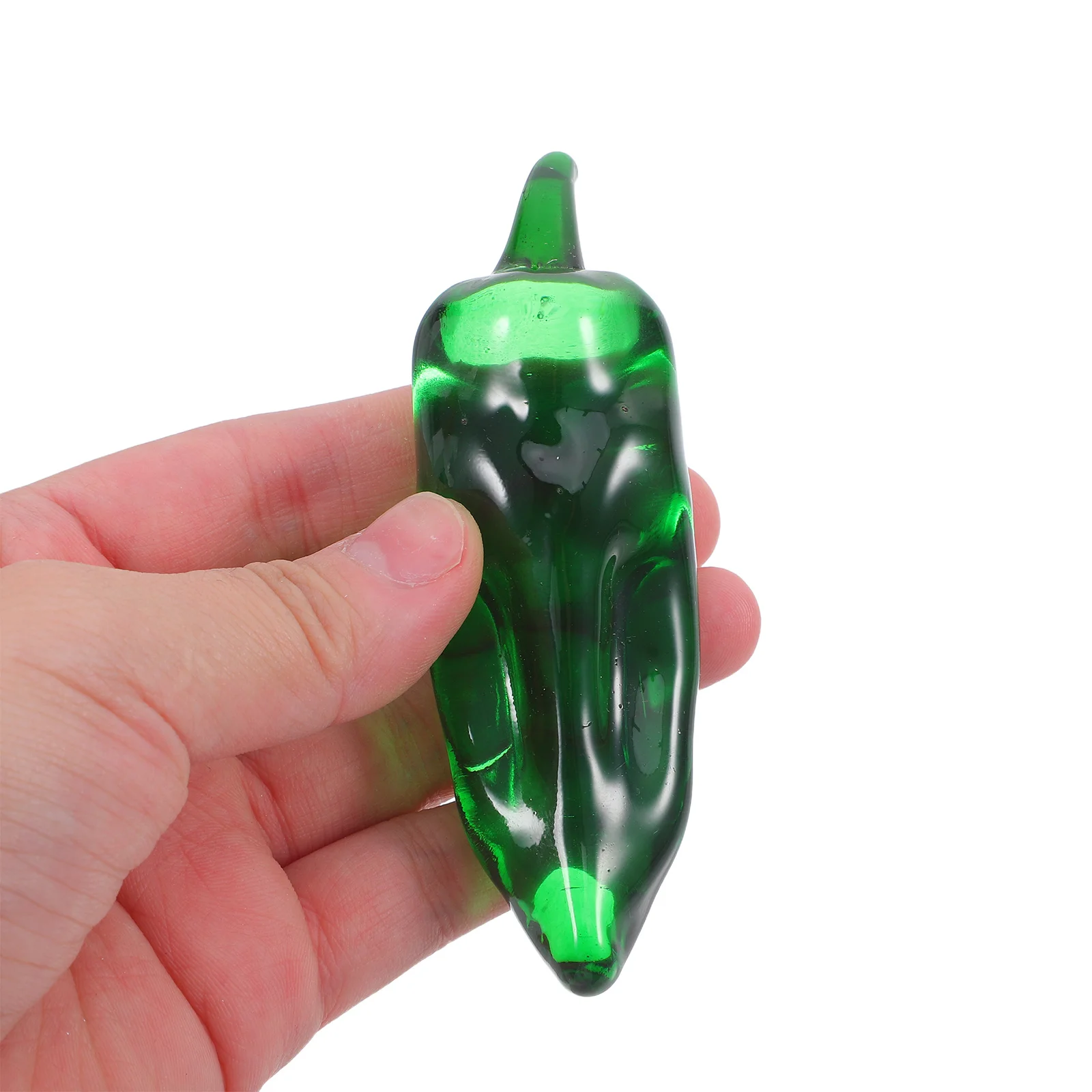 

Crystal Chili Pepper Decorative Piece for Kitchens Offices Lifelike Design Vibrant Color Maintenance Free Decor