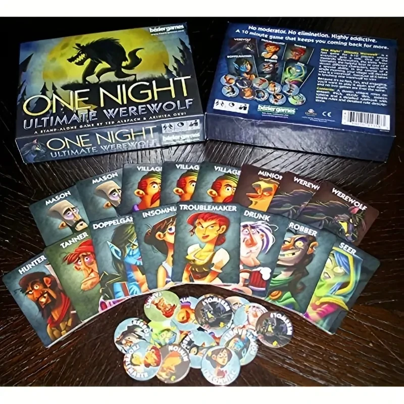 

Party Interactive Card Game One Night Ultimate Werewolf Board Game All English Adult Gathering Strategy Game Cards 14+