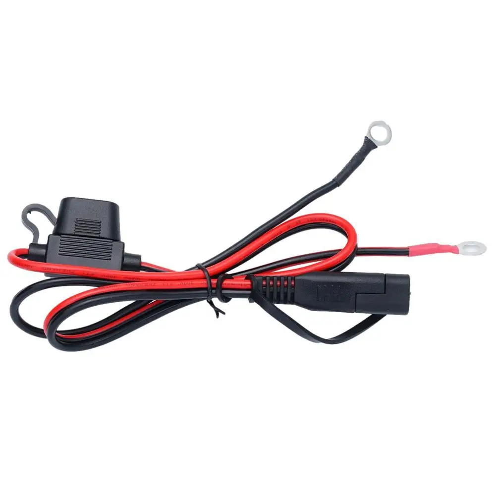 Quick Release SAE Cable With Fuse Terminal O Connector Battery Charger Extension Adapter Wire 16AWG Terminal