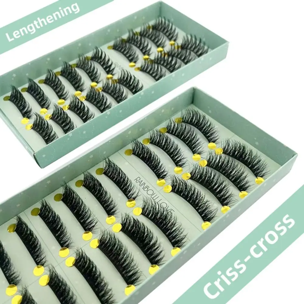 Pluizige Valse Wimpers Natuurlijke Lange Handgemaakte 3D Faux Nertsen Lash Volume Dierproefvrij Oogmake-up Gereedschap Wimper Extension