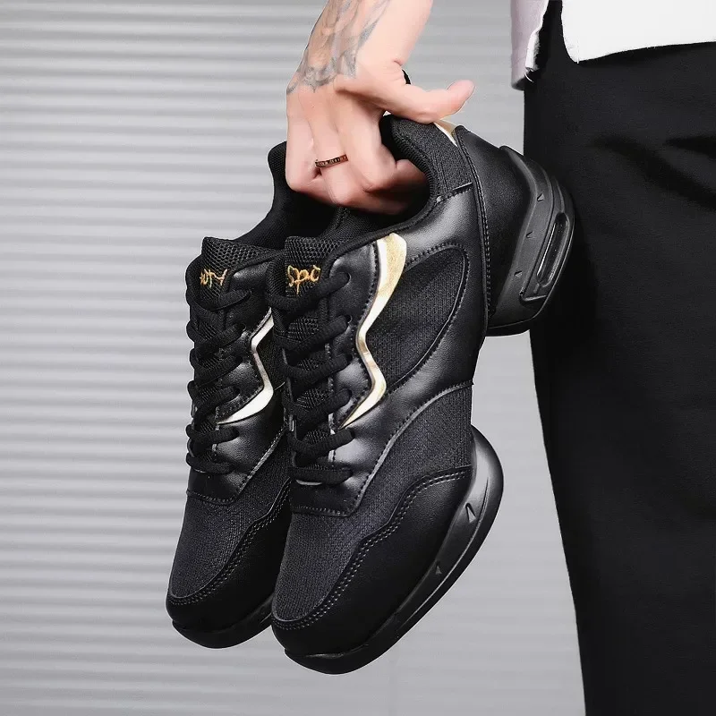 New Soft Men Shoes Sports Increased Anti-skid Square Dance Shoes Sneakers Net Jazz Shoes Fitness Team Performance Shoes