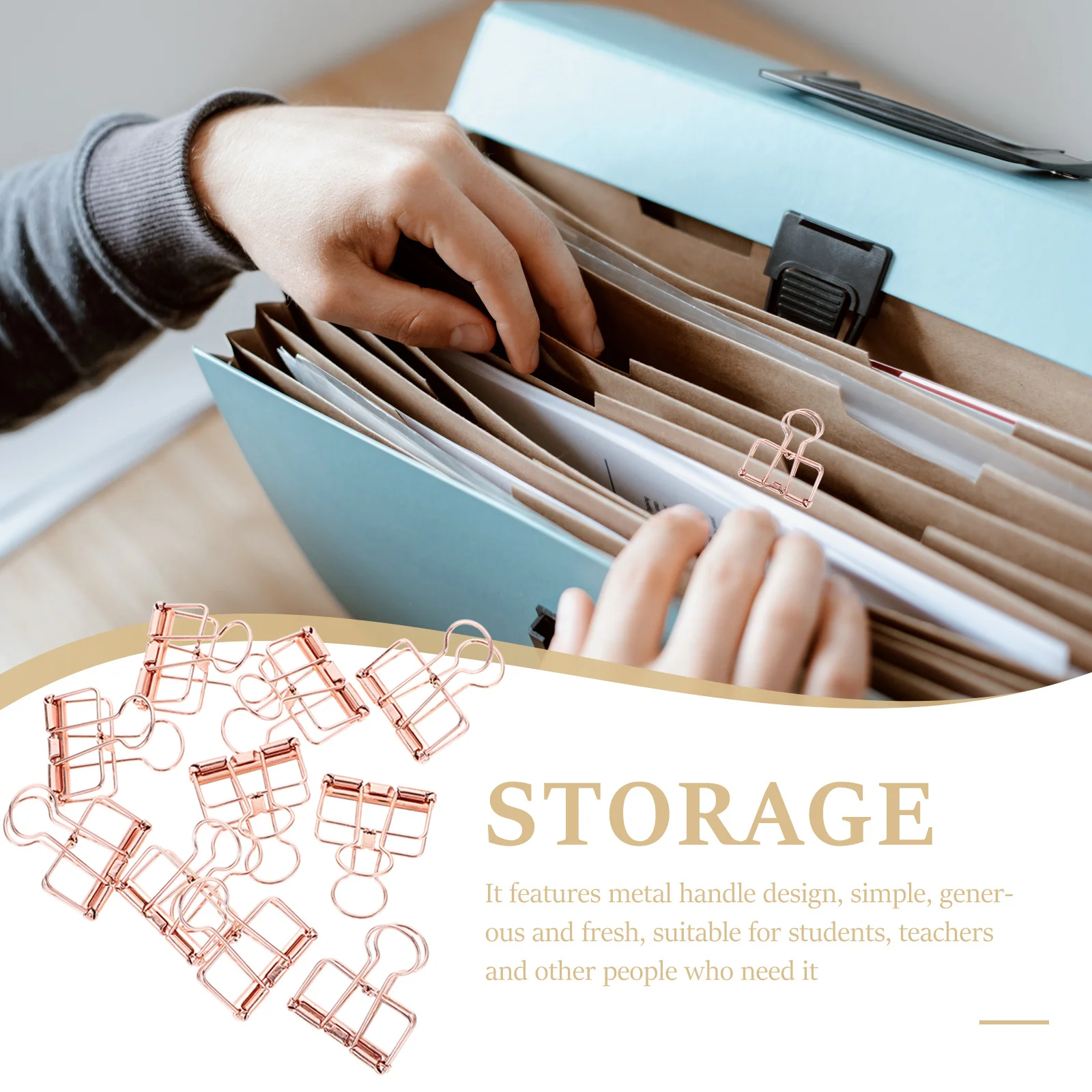 Document Holder with Clip Binder Clips Large Paper Paperclip Holders for Desk Small Office