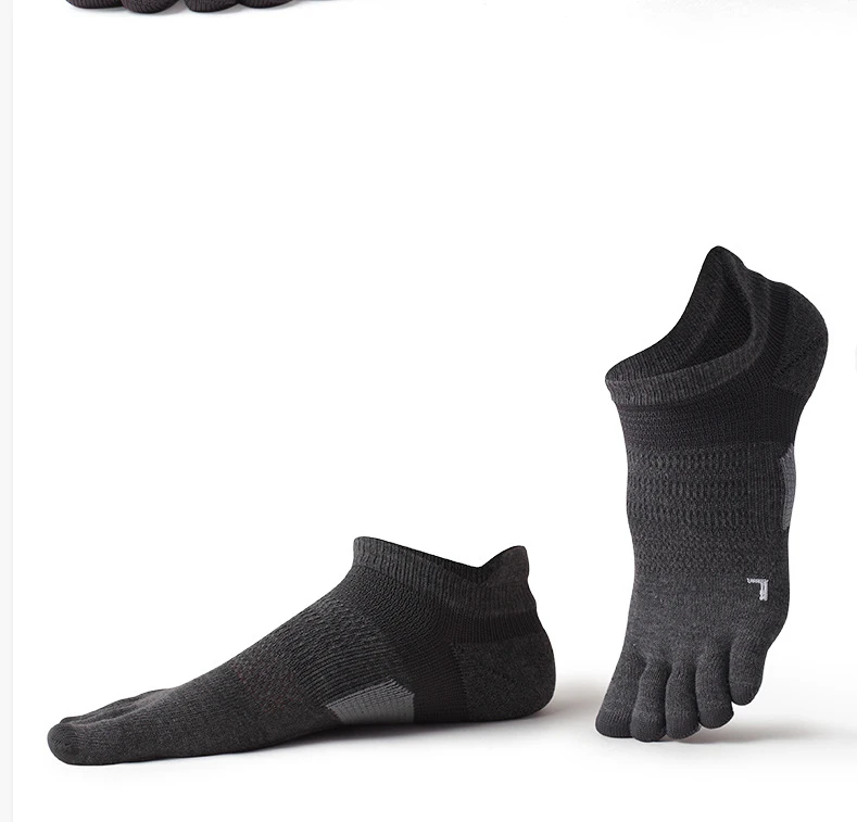 4 Paar Herren-Sportsocken mit fünf Fingern, weich, atmungsaktiv, Marathon-Socken, niedrige, flache, kurze Socken, Outdoor-Wandersocken – Detail 8
