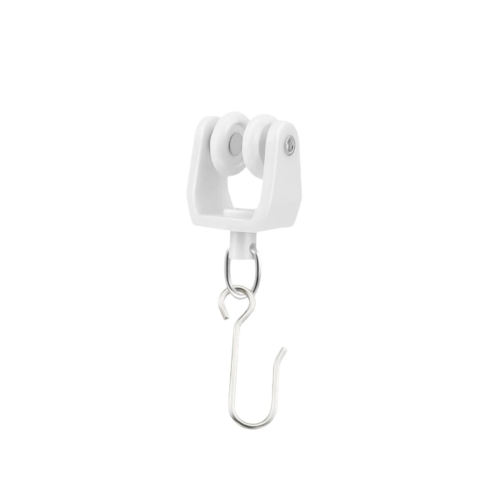 LICE-100Pcs Ceiling Curtain Track Rollers And Hooks Accessories Sets - 50 Pcs Smooth Rollers With 50 Pcs Metal S Hooks
