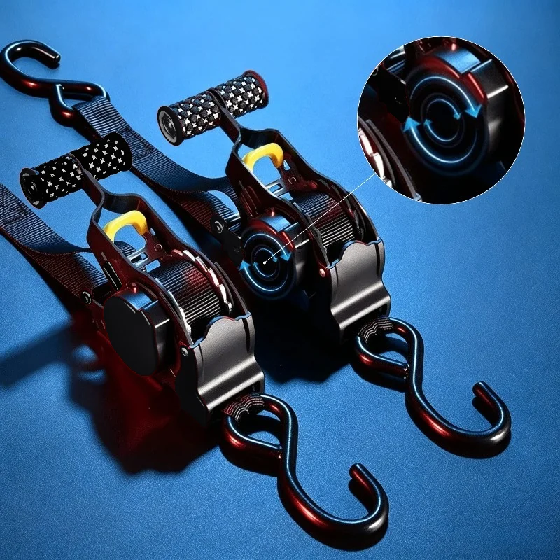 Automatic Retraction Strap Ratchet Binding Strap Tool Motorcycle Luggage Tensioner Off-road Truck Goods Fixation Accessories