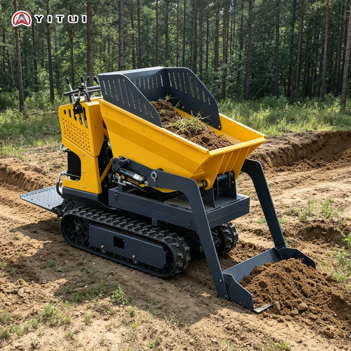 Premium Quality Customized Mini Dumper Tracked Mini Tipper Truck Stable Speed Transport Vehicle For Reservoir Slope Earthwork Co
