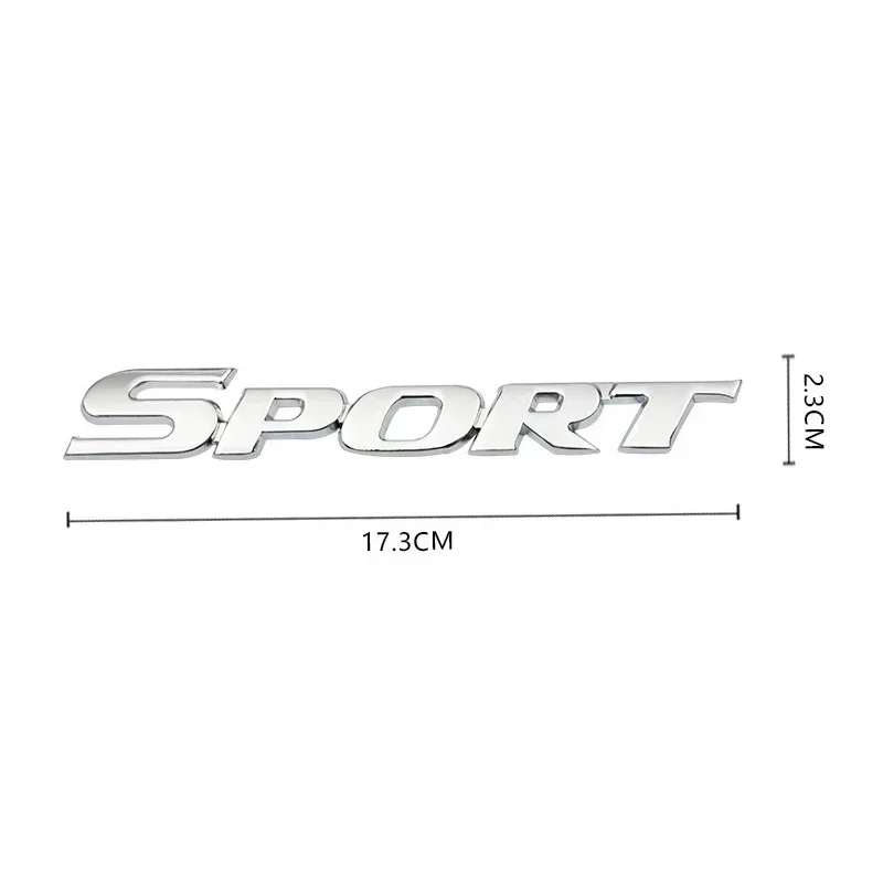 1PC Car Accessories Sticker Styling Metal 3D Chrome Black Car Trunk Racing Sport Word Letter Logo Emblem Badge Decal Sticker view 5