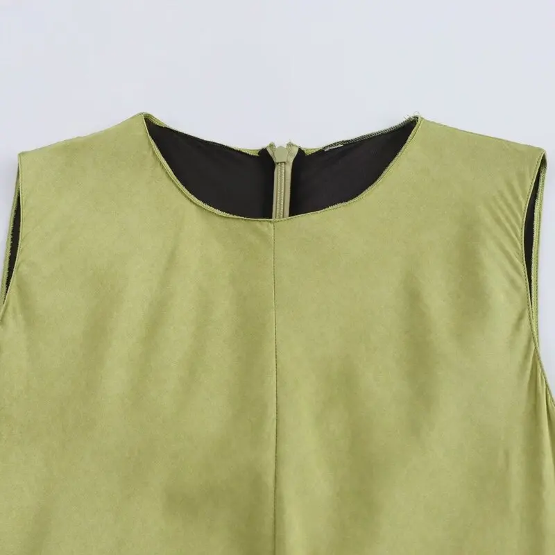 Ele Summer 2024 Women's Long Svel Satin Dr อเนกประสงค์ Quali Commute Sle ชิ้นเดียว วัสดุอื่นๆ 00%