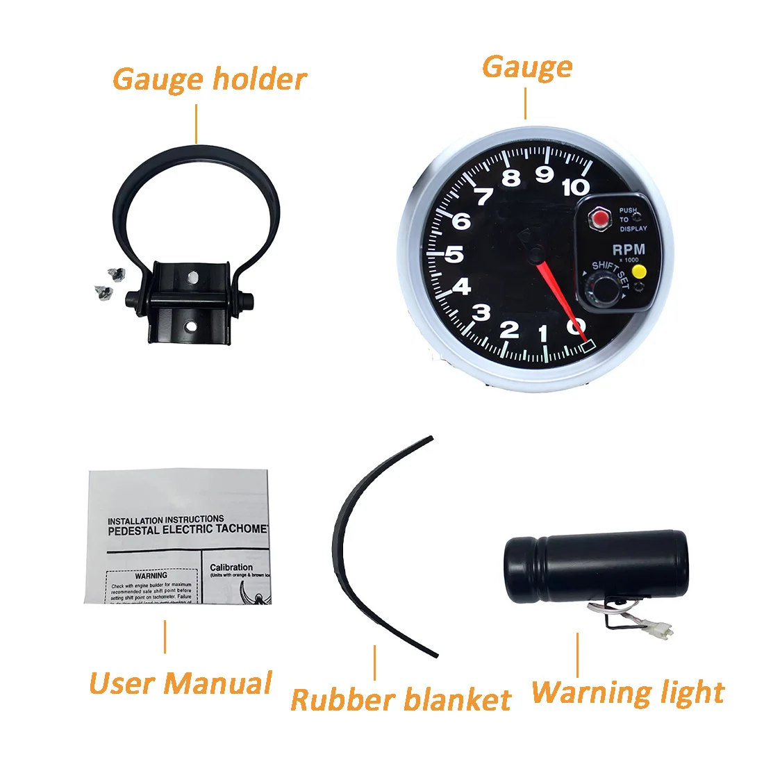 HA Zubehör Ersatz Auto Gauge Tachometer 5 Zoll 125 mm 0-10000 U/min Auto Meter – Detail 11