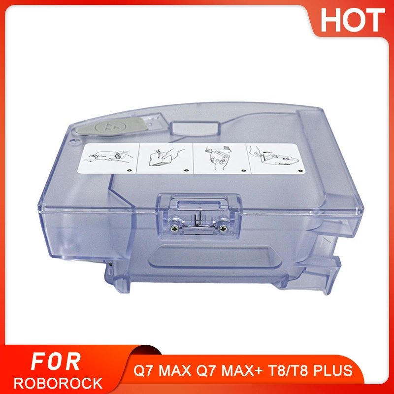 2 In 1 Water Tank For Xiaomi Roborock Q7 Max Q7 Max+ T8/T8 Plus Vacuum Cleaner Dustbin Box Water Tank Dust Box