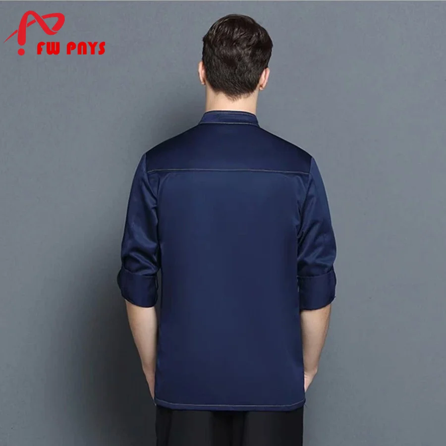 زي طاه التنين المطرز باللون الأسود للجنسين بأكمام طويلة، ملابس النادل لعمال الفندق، ربيع الخريف