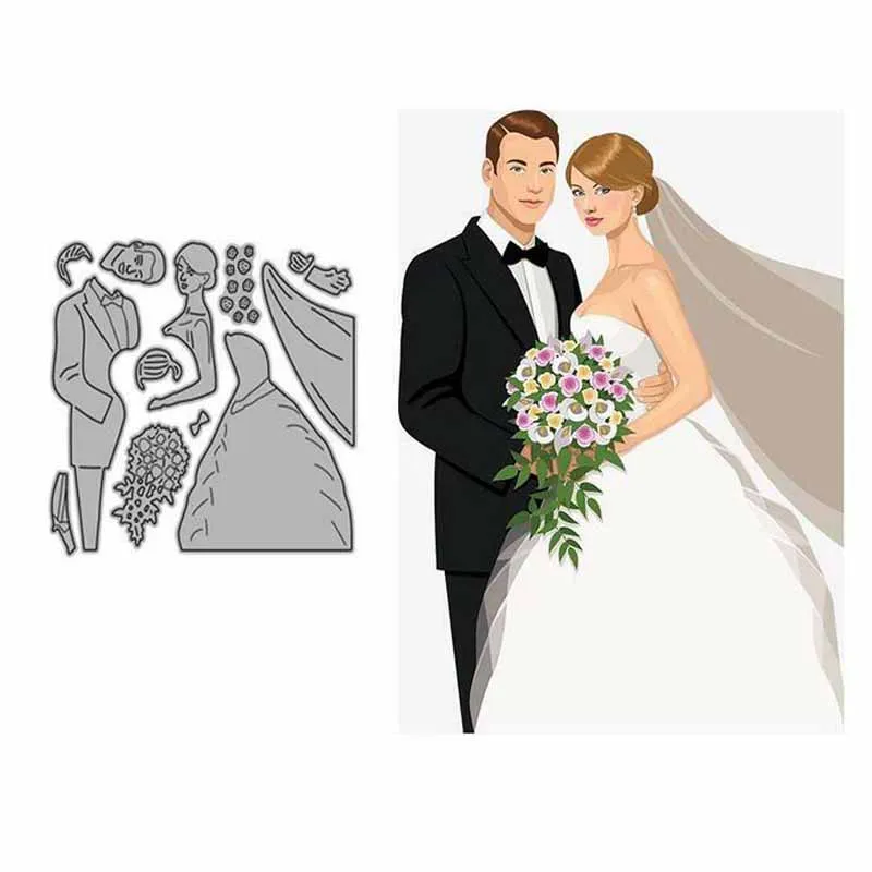 Matrices de découpe en métal pour mariage, décoration de Scrapbooking, couteau artisanal en papier, moule, lame, modèle de poinçon, pochoirs de gaufrage, 1 pièces