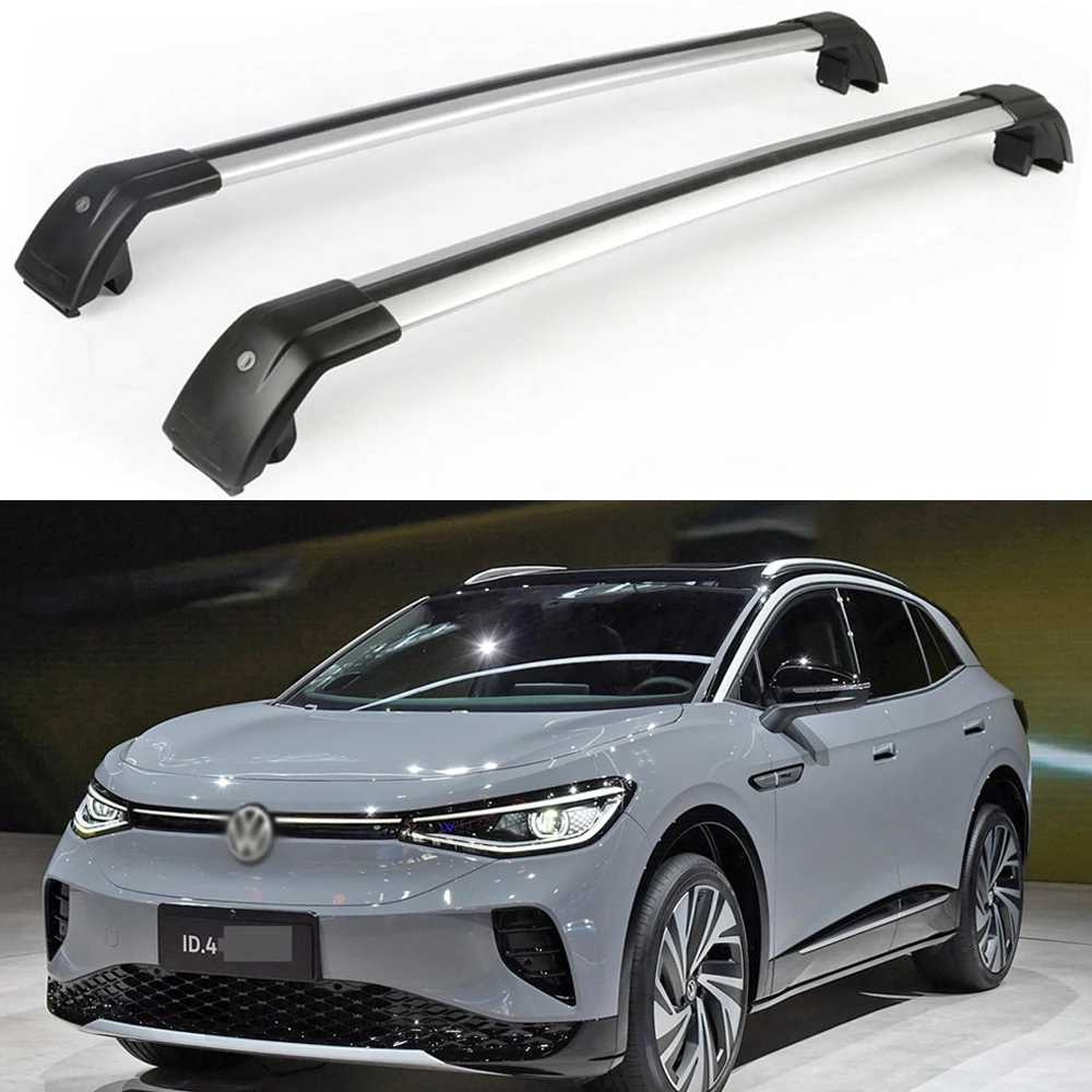 2Pcs Lockable Roof Crossbars Cross Bar Rack Cargo fit for  VW ID.4 2020-2023