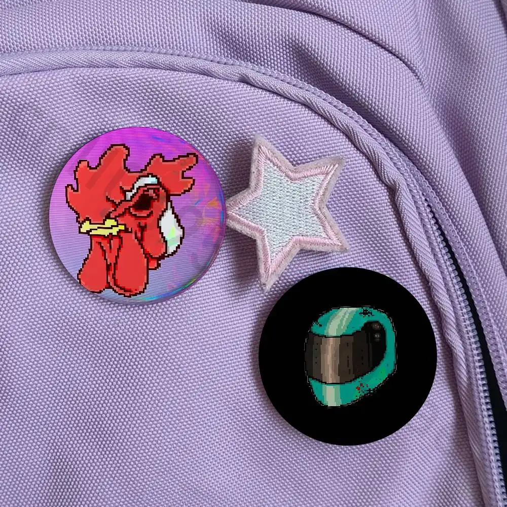 H-hotline miami  25mm 75mm 44mm 58mm 32m Brooches Badges Pins for Accessories